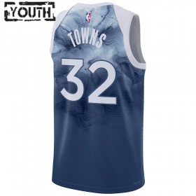 Minnesota Timberwolves Karl-Anthony Towns 32 Nike 2023-24 City Edition Sininen Lasten Pelipaidat Swingman